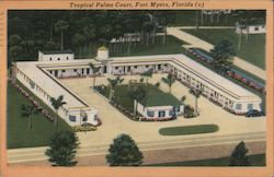 Tropical Palms Court, Fort Myers, Florida Postcard Postcard Postcard