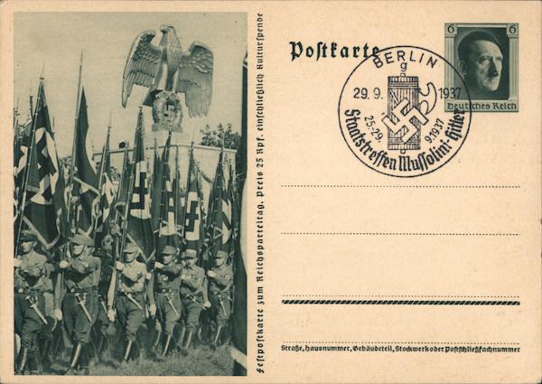 Lot Of 8 Nazi Postal Cards Nsdap Reich Party Days, Commemerative 