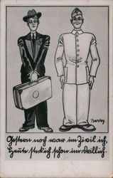 Comic: German Uniform Postcard