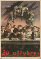 October 20: Fascist Itialian WW2 Propoganda Postcard Italy World War II Postcard Postcard Postcard