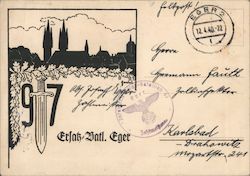 1940 97 Ersatz-Batl. Eger Postcard