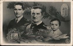 1943 Hungarian Royal Family?  Military Postcard