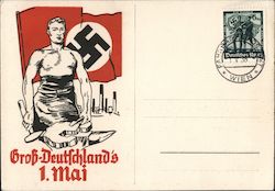 Groß-Deutschland's 1. Mai Nazi Germany Postcard Postcard Postcard