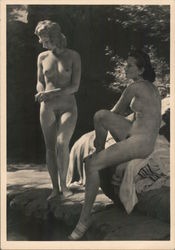 Nazi-era German Nude Women Johan Schult - Im Lebensfrühling Postcard Postcard Postcard