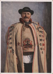 Transylvanian--German Man in Folk Costume, Siebenbuergen Postcard