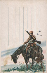 Japanese WWII Army, Cavalry Soldier, Horse, Airplanes World War II Postcard Postcard Postcard