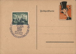 German General Government of Poland, 1943, Lublin Stamp Postcard