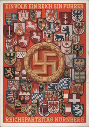 Nazi Party Reich Convention, Nurnberg, "One People, One Reich, One Fuhrer (leader) Nazi Germany Postcard Postcard Postcard