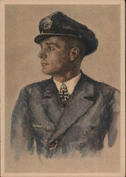 Germany WWII, U-Boot Commander, Iron Cross, Navy Postcard