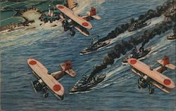 WWII Japanese Air & Navy Postcard