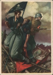 Italy Spanish Civil War Pro-Fascist "After the Army" World War II Postcard Postcard Postcard