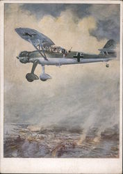 Germany WWII, Observation Plane, Luftwaffe, Henschel He 126 Nazi Germany Postcard Postcard Postcard