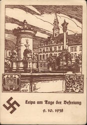 Germany Nazi Propanganda, Leipa on Day of liberation, Ceska Lipa, Czechoslovakia Postcard