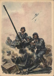 Germany WWII, Light Anti-Aircraft Artillery Postcard