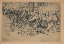 Germany WWII, SS Artillery Ready to Fire Postcard