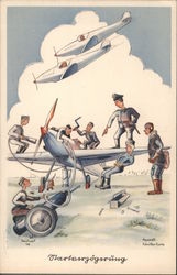 Germany WWII, Flying Humor, Luftwaffe, Plane Being Supplied Nazi Germany Postcard Postcard Postcard