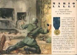 In honor of Mario Lalli, 21st infantry regiment member Italy World War II Postcard Postcard Postcard