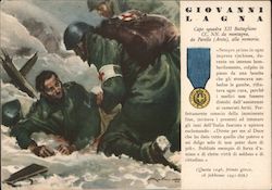 In Memory Of Giovanni Lagna, Awarded a Gold Metal Italy World War II Postcard Postcard Postcard