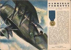 Gabriele Ferretti di Castelferretto, distinguished pilot Italy World War II Postcard Postcard Postcard