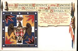 Regiment of Lancers of Novara 1920 Postcard