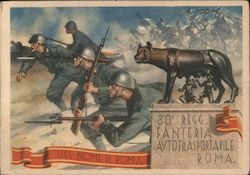 80th Rome Autotransport Infantry Regiment Postcard