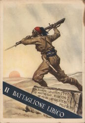 2nd Libyan Battalion "The Blues" Postcard