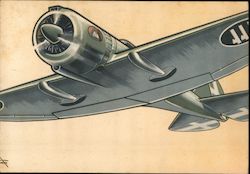 Italian army plane. Italy World War II Postcard Postcard Postcard