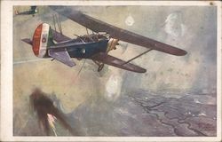 Italian Air Force Biplane Italy World War II Postcard Postcard Postcard