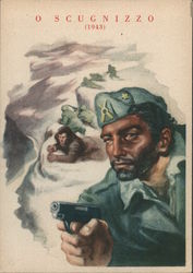 "O Scugnizzo" young Neapolitan infantry lieutenant in defense of the Italian volunteers Postcard