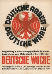 Propaganda WWII Era, German Week Promoting "German Work, German Wares" Postcard