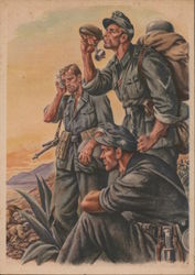 Afrika Corps, "At the End of the March" Nazi Germany Postcard Postcard Postcard