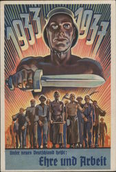 Third Reich Propaganda, "Honor and Work", Miners Nazi Germany Postcard Postcard Postcard