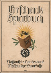 Germany Third Reich, Gift Savings Account Book of Nassau Savings Bank Nazi Germany Postcard Postcard Postcard