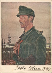 Rangers in the North, Private Message, Happy Easter 1944 Nazi Germany Postcard Postcard Postcard