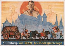 Third Reich, Nurnberg, City of the Nazi Party Convention, 1934, Hitler Nazi Germany Postcard Postcard Postcard