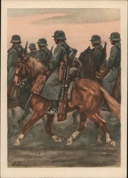 Cavalry, Horses, "Postcard of the Army" Nazi Germany Postcard Postcard Postcard