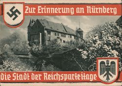 Souvenir of Nuernberg, Nuremberg, City of the National Nazi Party Convention, Castle View Postcard