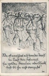 Soldiers on the March, "Unforgettable Times" Postcard