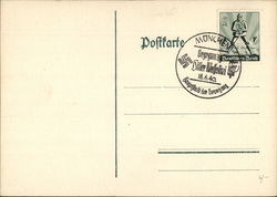 Postmark - Meeting of the Hitler Armed Police, Munich 1940 Nazi Germany Postcard Postcard Postcard