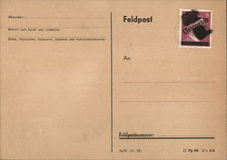 Feldpost, Soldier's Mail, with "Austria" Overlay on Stamp Nazi Germany Postcard Postcard Postcard