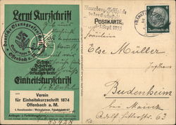 German Nazi-era Postal Card Nazi Germany Postcard Postcard Postcard