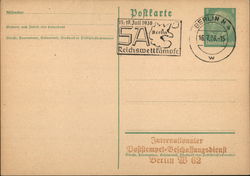 postal district Berlin N 4 commemorative postmark "SA-Reichswettkämpfe 15.-17. Juli 1938" Nazi Germany Postcard Postcard Postcard