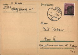 postal district Wien 89 Deutsches Reich stamp with Österreich overprint Nazi Germany Postcard Postcard Postcard