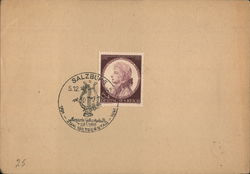 commemorative cancel "Mozarts Geburtsstadt - Zum 150. Todestag" Postcard