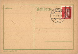 stamp originally Deutsches Reich, re-designated Österreich Nazi Germany Postcard Postcard Postcard