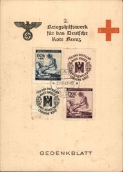 German Nazi-era Postal Card Red Cross Postcard