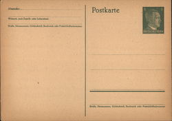 Unused German Nazi-era Postal Card Nazi Germany Postcard Postcard Postcard