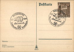 commemorative cancel "Briefmarken-Werbeschau Sachsenwerk" Nazi Germany Postcard Postcard Postcard