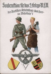 Propaganda, Second Special Drive for Winter Assistance Foundation, German Labor Front and Civil Servants Postcard