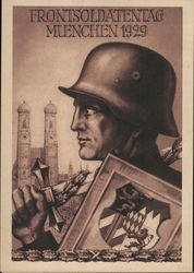 Propaganda, Day of the Front Soldier, 1929, pre-Nazi Munich Church of Our Lady Nazi Germany Postcard Postcard Postcard